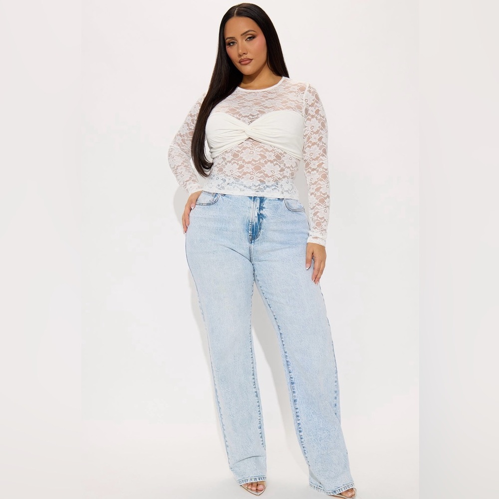 Twist Sheer Lace Top